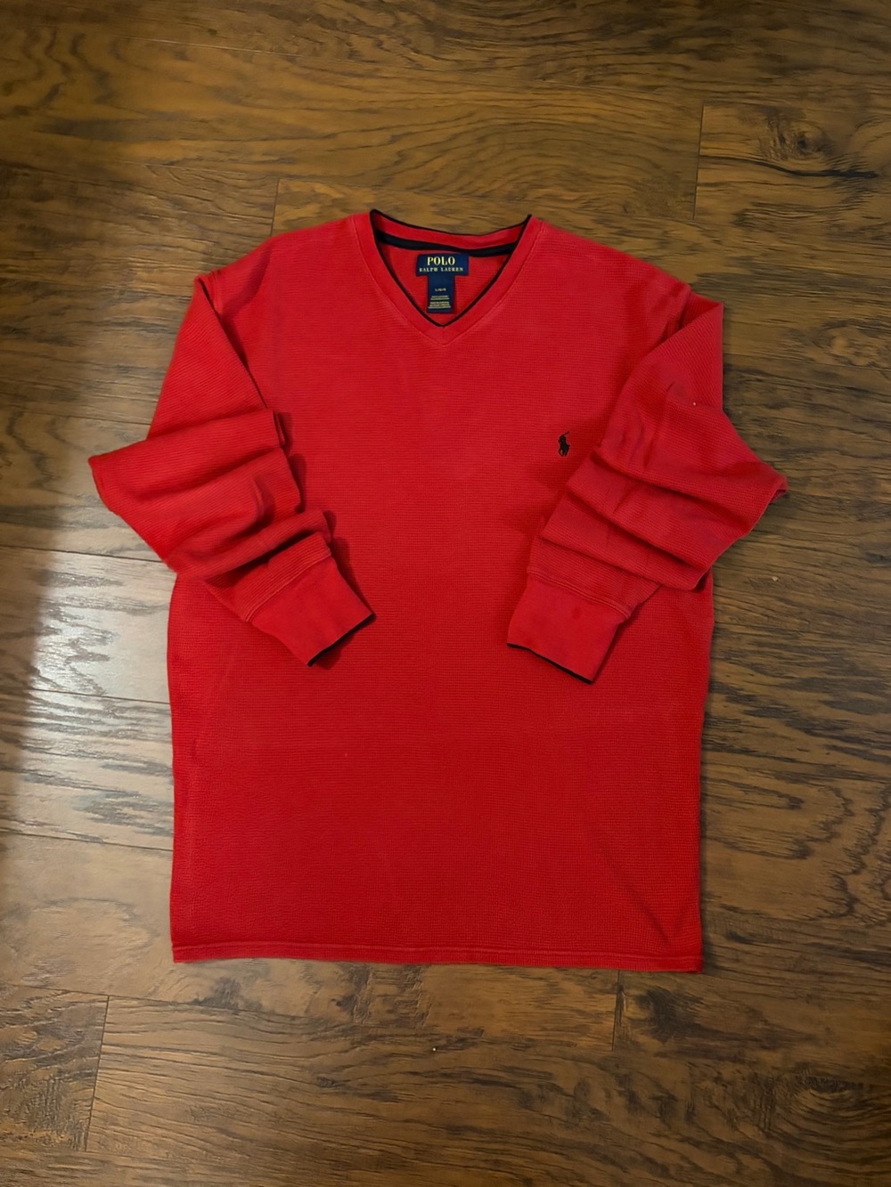 Polo by Ralph Lauren Scarlet Red V-Neck Sweater
